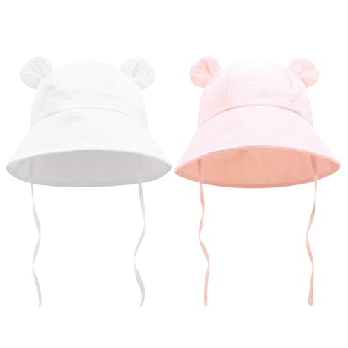 HTTDSLF 2 PCS Cappello da Sole Bambino Unisex Cappello da Sole Estivo per Ragazze Cappello Estivo per Neonato con...