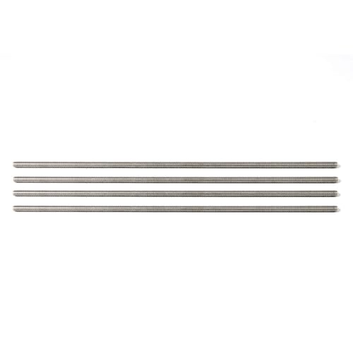 Qlvily 4 Packs 1/4\"-20 Thread Fully Threaded Rods, 304 Stainless Steel, 12\" Length, Right Hand Threads, Low Magnetic