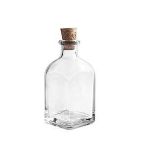 Glazen fles van natuurlijk glas, kurksluiting 1/16