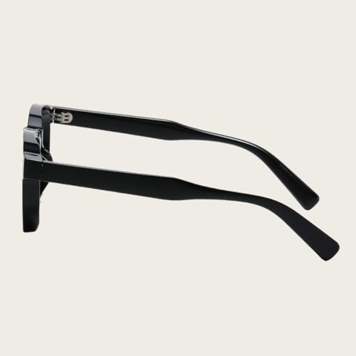 Image of Gleyemor Blue Light Glasses for Men Women, Vintage Mens Glasses Frame Womens Computer Glasses (Black)