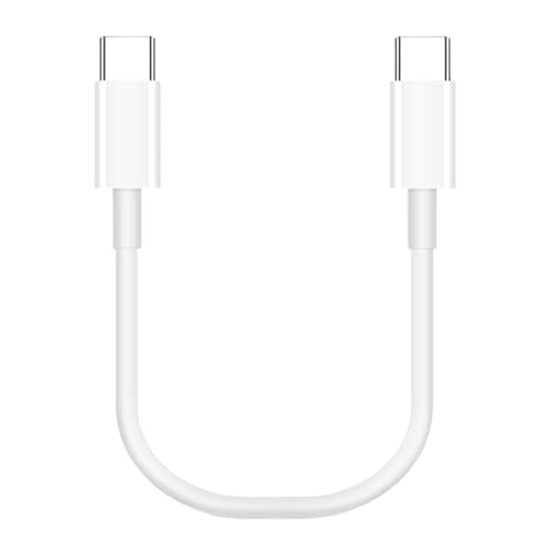 Cable Tipo-C a Tipo-C - Cable de carga y datos USB C PD corto de 20 cm | Conector USB tipo USB rápido para teléfonos móviles, tabletas, dispositivos de ordenador portátil,