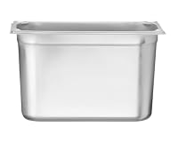HENDI Gastronormbehälter, mit verstärkten Ecken, geeignet für Chafing Dishes, Bain-marie, Backöfen, Gefrierschränke, temperaturbeständig von -40° bis 250°C, 7,8L, GN 1/3, 325x176x(H) 200mm, Edelstahl