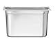 HENDI Gastronormbehälter, Temperaturbeständig von -40° bis 300°C, Heissluftöfen-Kühl- und Tiefkühlschränken-Chafing Dishes-Bain Marie, Stapelbar, 7.8L, GN 1/3, 325x176x(H)200mm, Edelstahl