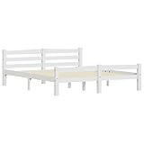 Le lit présente une construction solide en bois de pin massif, ce qui le rend extrêmement robuste et durable