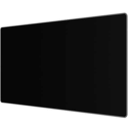 Image of JIALONG Large Gaming Mouse Pad, Extended Mousepad with Grey Stitched Edges, XXL Desk Mat, Big Computer Keyboard Mat for Gaming and Office, 35.4 x 15.7 inches