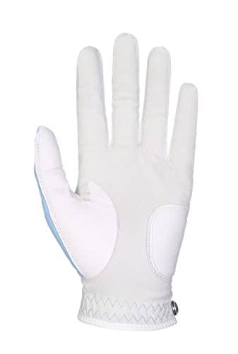 Simple Symbol Men's Golf Glove High Grade Leather Left Hand Right Hand Value Three Pack Small/Medium/Large/Xl(Sky,Xl,Left) #TOP2