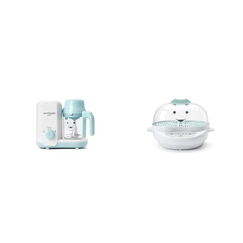 nutribullet Baby Steam + Blend, White/Blue & Food Baby Turbo Stea...