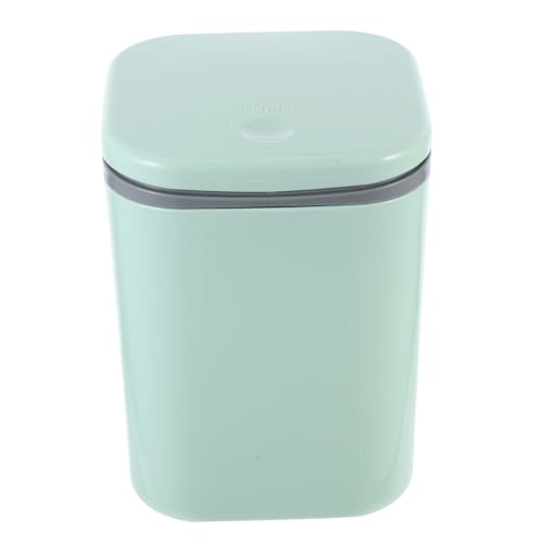Bote de basura mini rectangular con tapa verde
