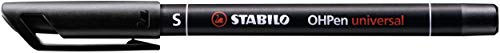 STABILO 64925 Stylo-feutre OHP Pen permanent pointe extra fine 0,4 mm encre indélébile multi supports agrafe Cover