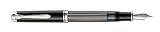 pelikan m805 ocean swirl ef 18 Karat Goldfeder ist komplett mit Rhodium bedeckt