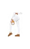 BENNIES Thermo Leggings Damen Thermoleggings Winter Gefüttert Leggins Weiß High Waist Fleece Winterleggings Lange Blickdichte Thermoleggins Thermohose Warme Sportleggins Sport Hose Weiche Yogahose M