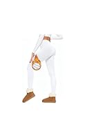 BENNIES Thermo Leggings Damen Thermoleggings Winter Gefüttert Leggins Weiß High Waist Fleece Winterleggings Lange Blickdichte Thermoleggins Thermohose Warme Sportleggins Sport Hose Weiche Yogahose S
