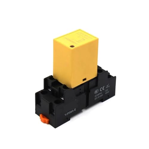 Relais statique JGX-5F-MY 5A évite l'usure mécanique avec embase YJF08A-E rail guidage 8 broches