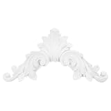 LIFKICH PU Applique Angolare Floreale Stile Classico, Bianco per Soffitto