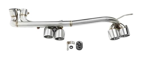 Silenciadores tubo escape de acero inoxidable 304 con salida cuádruple silver para serie E90 E92
