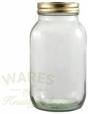 1 Litre Mason Preserving/Canning Jar, two part lid, ideal for preserving, pickling, canning and storage (available in a choice of 3 pack sizes). (12)