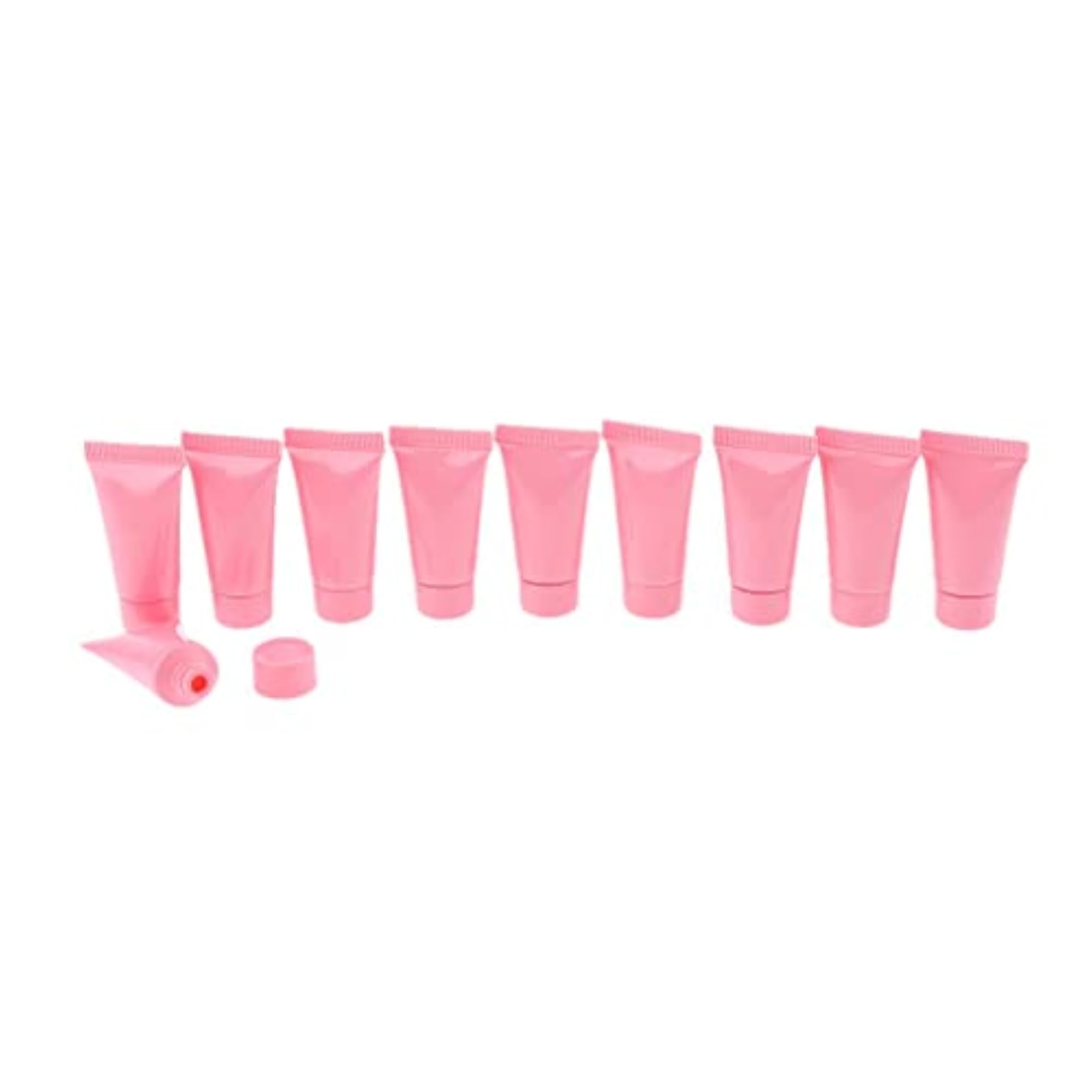 10x Pink Empty Cosmetic Tubes for Makeup Lotion Cream