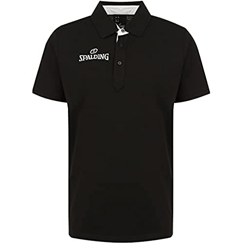cotone Spalding Polo da Uomo Prime Polo, Nero, S