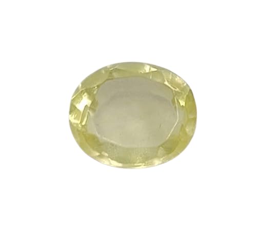 Saphir jaune naturel 5,85 carats | Pierre précieuse ovale pour création de bijoux et bague