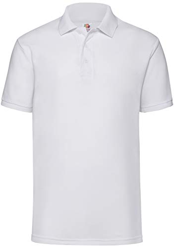 Fruit of The Loom Men's Polo Shirt - White - X-Large