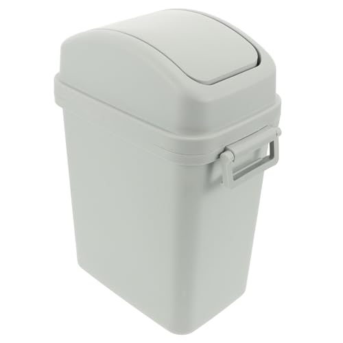 Caneca de basura doméstica Healeved 6l con tapa abatible azul