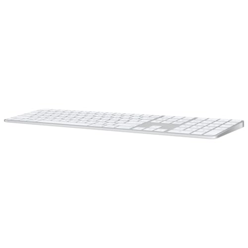Image of Apple Magic Keyboard with Touch ID and Numeric Keypad for Mac Models with Apple Silicon - US English - White Keys, Bluetooth, Bluetooth