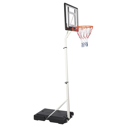Basketball Hoop for Kids, Grow with Kids, Adjustable Height 5Ft – 6.8Ft/6.9Ft -8.5Ft, Basketball Portable Hoops & Goals, with Wheels Indoor Outdoor, Basketball Goal, Stable Construction