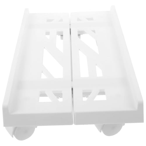 ERINGOGO パソコンケーススタンド キャスター付き移動式 机下対応 伸縮可能 熱放散設計 保護バリア付 ホワイト