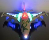 WolVol Bump & Go Action Electric F16 Military Fighter Jet Aircraft Airplane Toy with Lights and Sounds