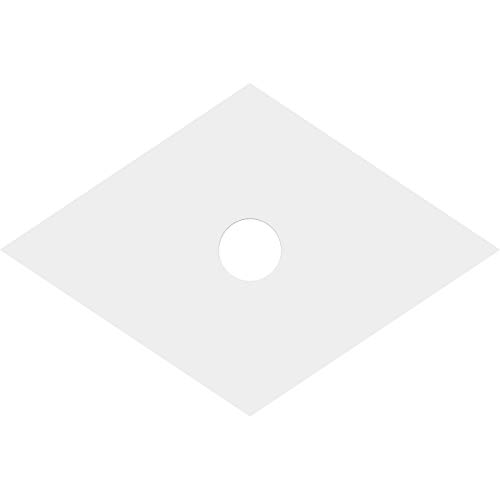 Image of Ekena Millwork CMP16X10DD-02000 Diamond Architectural Grade PVC Contemporary Urethane Ceiling Medallions 16 inchW x 10 5 /8 inchH x 2 inchID x 5 1 /2 inchC x 1 inchP