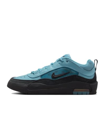 Image of Nike SB Air MAX Ishod Skateboarding Shoes in Black & Denim Turquoise by Nike