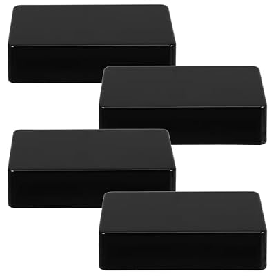 KHBUAB 4 Pcs Black Abs Hidden Money Storage Boxes with Multifunctional Versatile Enclosure for Coins and Jewelry, Portable Safe Container for Daily Use and Travel