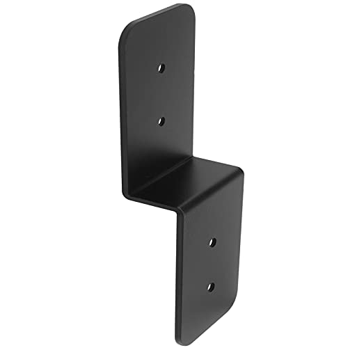 Eoere 4 Pcs Heavy Duty Steel Black Z Brackets 6 Inch Post To Beam Support thumb #2