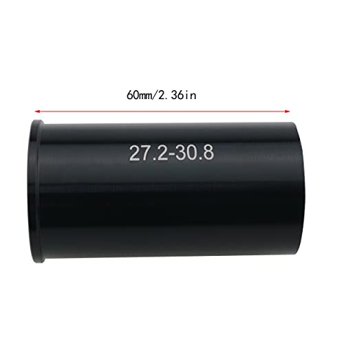 Ruiwaer Bicycle Seat Tube Reducer Aluminum Alloy Bicycle Seatpost Tube Adapter Bicycle Seatpost Adapter Shim, Aluminum Alloy Seatpost Reducing Sleeve Tube Adapter, Black