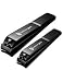 Nail Clippers Set - Professional Stainless Steel Fingernail & Toenail Clipper with Leather Case - Curved Edge Design & Rust Proof Nail Cutter for Thick Nails - Perfect Travel Gift for Men Women & Kids