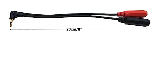 Adaptador de audífonos 3.5mm a 6.35mm, cable divisor de audio 20 cm miniatura 5