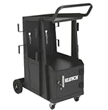 Klutch 2-Tier Welding Cart with Locking Cabinet - 31 1/2in.L x 16 1/8in.W x 28in.H