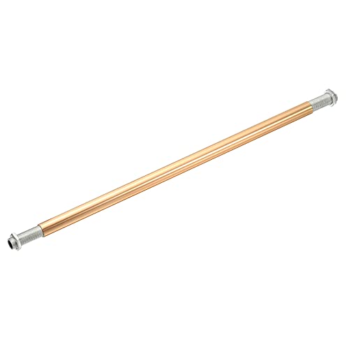 Image of MECCANIXITY Threaded Extension Rod, 9.8 inch Lamp Pipe with Connector Light Fixture for Pendant Light Island Lighting Chandeliers Stems, French Gold 4 Set