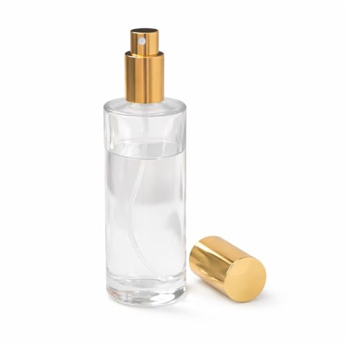 Image of Pure Source India 100ML Thick Glass Spray Bottle - Reusable Perfume Atomizer with Premium Gold Finish