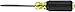 Klein Tools 663 #3 Square Recess Tip Screwdriver with 4-Inch Round Shank and Cushion Grip Handle