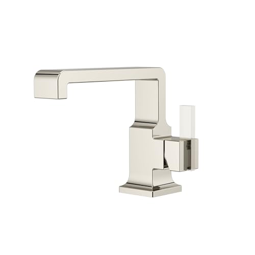 Pfister, LG42-VRVD, Verve 1.2 GPM Single Hole Bathroom Faucet with Pop-Up Drain Assembly and Push & Seal, UltraSeal, and Pfast Connect Technologies - Less Handle, Polished Nickel by Pfister - Used condition - US$152.50