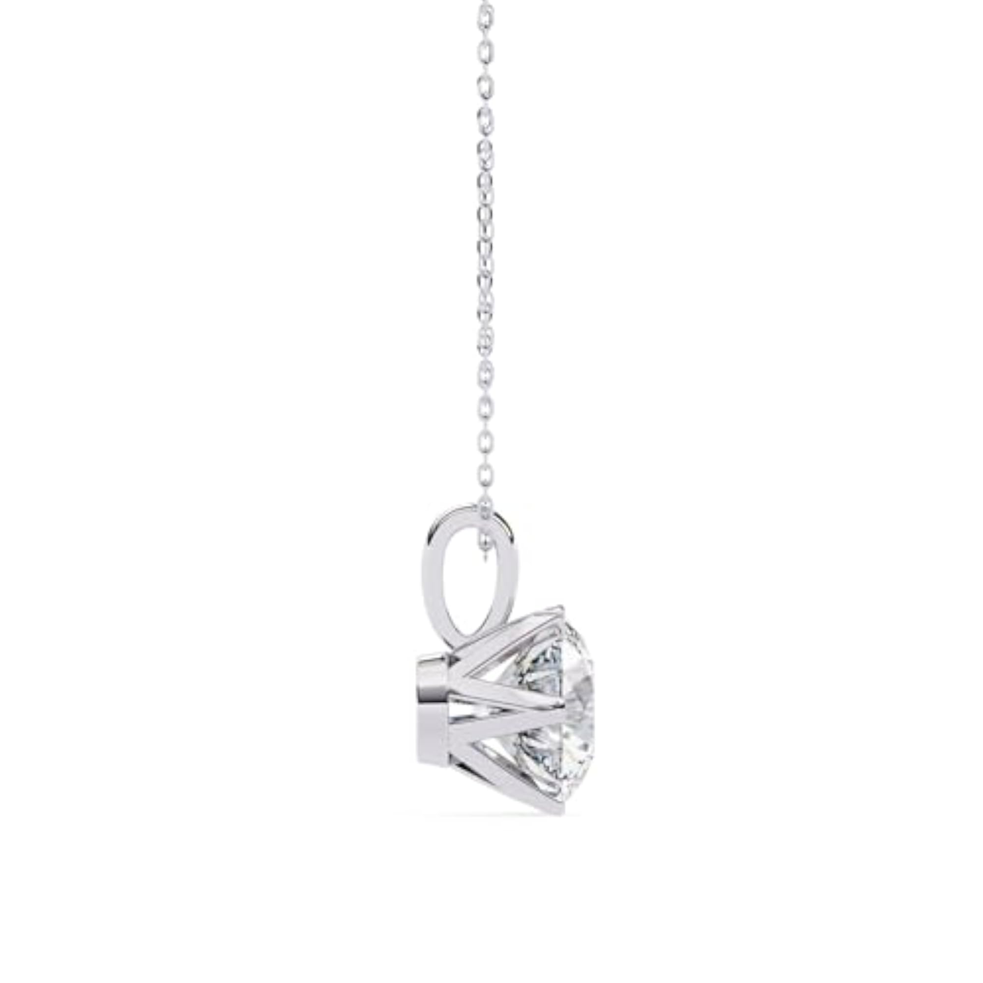 925 Silver Sparkling Zirconia Pendant, Rhodium Plated