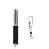 BOOHUQICH フックシャープナー 釣り用品 針研ぎ器 持ち運び便利 再利用可能 研削器+海水淡水釣り仕掛け 2点セット (黒色グリップ バンドの色はランダム)
