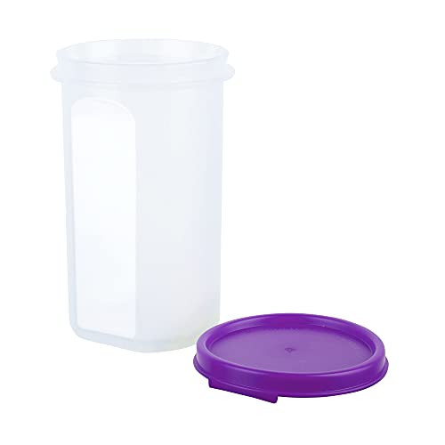 Image of Cutting EDGE Smart Slim Storage Airtight Container-Purple,Set of 7 | Plastic material, size - 2x1.1L+3x585ml+2x250ml , pantry organization, pulses storage, grains storage, kitchen Storage