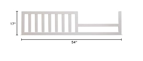 Image of Toddler Bed Safety Guard Rail for Sorelle Convertible Cribs - Solid Wood Rail for Convertible Crib to Toddler Bed Conversion - Safety Bed Rail for Children (Model #137, White)