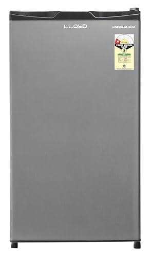Image of Lloyd 92 L Direct Cool Single Door 1 Star Refrigerator with Dedicated Freezer Section Big Bottle StorageFull Vegetable Box (Grey Metallic)