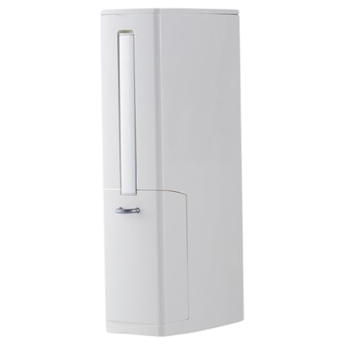 Bote de basura para baño estrecho rectangular con forro y escurridor 6
