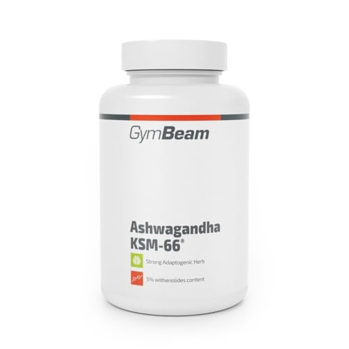 GymBeam Ashwagandha KSM 66 Kapseln - Hochdosiert, 200 mg pro Tagesdosis, Adaptogen zur Resilienz-Steigerung und Senkung von Cortisol, Nootropikum für Schlaf und geistige Gesundheit, 90 Kapseln
