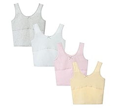 Kids Undershirt Boletochic 7-12 Years Girls Camisole With Lightly Pads Teen Girl Cami Training Bras For Girls 10-12