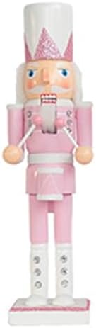 Pinnacle Peak Trading CompanyPink Splendor Drummer with Staff Wooden Christmas Nutcracker 15 Inch